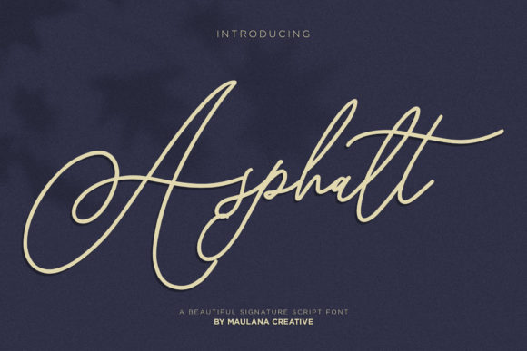 Asphalt: A Romantic Script Font for Crafters