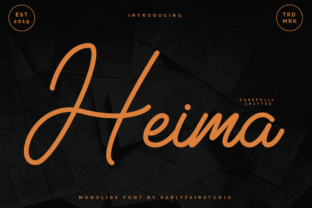 Heima: A Handwritten Font for Modern Editorial Design