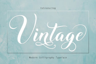 Vintage: A Modern Calligraphy Typeface for Web Design